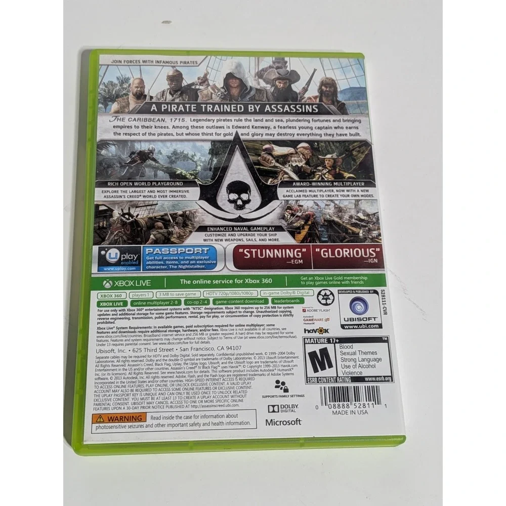Assassin's Creed IV: Black Flag (Microsoft Xbox 360, 2013)‎